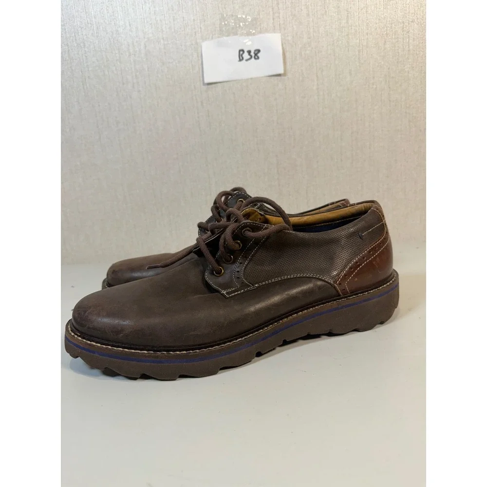 Nunn Bush Otto Plain Toe Oxford, Brown, Men's 10 Wide